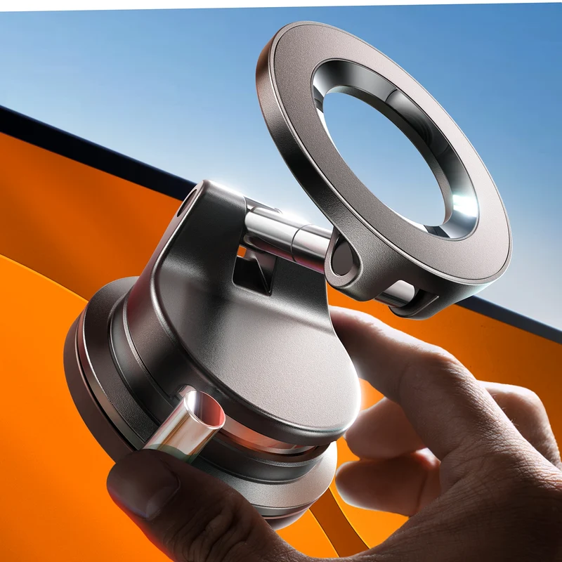 LISEN SuctionPro Magnetic Phone Holder for Car, Vacuum Magsafe Car Mount 360 Adjustable Phone Mount